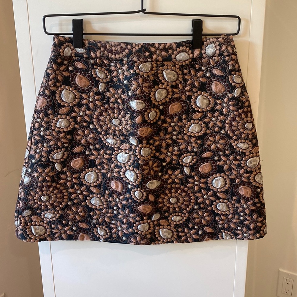 Alice and Olivia embroidered a-line skirt
